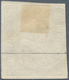 Schweiz: 1855 Strubel 1 Fr. Grau Mit Schwarzem Seidenfaden, Gebraucht Und Gestempelt Mit Voll Aufges - Ungebraucht