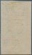 Schweiz: 1862, 1 Fr Gold Im 6er-Block Auf Briefstück, Einzeln Gestempelt Mit Blauem "OBER-POST-CONTR - Ungebraucht