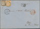 Schweiz: 1864. Sitzende Helvetia, 20 Rp Orange  Und 1 Fr Gold (kl. Mgl.), übergehend Entwertet CHUR - Ungebraucht