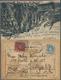 Schweiz: 1907. Übergewichtige Postkarte, Frankiert Mit 25 C Blau Stehende Helvetia, Mit Schwarzem Gr - Ungebraucht