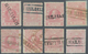 Serbien: 1866, 20pa. Rose, Perf. 12, Group Of Eight Used Copies Showing Clear Strikes Of Various Pos - Serbia