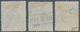 Serbien: 1866, 40pa. Ultramarine, Perf. 12, Group Of Three Used Copies Showing Clear Strikes Of Vari - Serbien