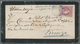 Serbien: 1878, 40pa. Mauve, Perf. 12, Single Franking On Mourning Cover From Belgrad (blue C.d.s.) T - Serbien