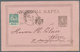 Serbien - Ganzsachen: 1887, Stationery Card 5pa. Brown On Rose Uprated By 5pa. Green, Commercially U - Serbie