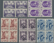 Sowjetunion: 1939, 10 K - 1 R "Agricultural Exhibition", Complete Set In Blocks Of 4, F/VF Mint Neve - Covers & Documents