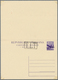 Triest - Zone A - Ganzsachen: 1948: 8 L + 8 L Violett Double Postal Stationery Card With Manual Over - Marcophilia