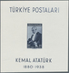 Türkei: 1940, Death Anniversary Of Kemal Ataturk, Souvenir Sheet IMPERFORATE, Size 103:107 Mm, Unmou - Unused Stamps