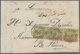 Türkei - Stempel: 1876, 20 Pa Green "Duloz", Vertical Strip Of 3, Tied By Arab 2-ring Cancel FILIBE - Autres & Non Classés