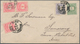 Ungarn: 1885. Hungary Postal Stationery Envelope 5kr Green Upgraded With Yvert 18, 2kr Violet And Yv - Lettres & Documents