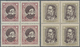 Ungarn: 1919, Socially Revolutionary 20 F. - 80 F. With Better Watermark In Mint Blocks Of Four. - Covers & Documents