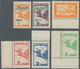 Ungarn: 1930, Sechs Gezähnte Postfrische Flugpostmarken, Dabei 1x Mit Unterrand, 1x Mit Linkem Rand, - Covers & Documents