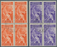 Delcampe - Vatikan: 1935, International Jurist Congress 5 C. - 1,25 L., Complete Set With 6 Blocks Of 4, Used, - Unused Stamps