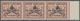 Vatikan: 1939, 5 C Brown/rose Sede Vacante, Horizontal Strip Of 3, Each Stamp With Distinct Overprin - Neufs