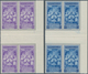 Vatikan: 1939, 4er-Block Rechte Randserie "Krönung Des Papstes Pius XII" Mit Seltenem Zwischensteg ( - Unused Stamps