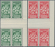 Vatikan: 1939, 4er-Block Rechte Randserie "Krönung Des Papstes Pius XII" Mit Seltenem Zwischensteg ( - Unused Stamps