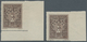 Vatikan: 1945, 30 C Brown, Two Stamps With Imperforated Right Margin, One Stamp From Lower Right Cor - Ungebraucht