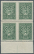 Vatikan: 1945, 50 C Green, Block Of 4 From Lower Margin, Each Horizontal Pair With Vertically Imperf - Unused Stamps