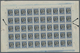 Vatikan: 1945, 2,50 Lire Blue/black, Complete Sheet Of 50 Stamps With Double Horizontal Perforation - Ungebraucht