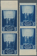 Vatikan: 1945, 5 L Blue "war Victims Relief", 2 Vertical Pairs, One Pair Horizontally Imperforated, - Unused Stamps