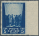 Vatikan: 1945, 5 L Blue "war Victims Relief", 2 Vertical Pairs, One Pair Horizontally Imperforated, - Unused Stamps