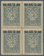 Vatikan: 1945, 20 C On 5 C Slate-grey, Block Of 4, Each Stamp With INVERTED Overprint, Upper Left St - Unused Stamps