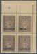 Vatikan: 1945, 25 C On 30 C Brown, Block Of 4 From Upper Right Sheet Corner, Corner Stamp With Parti - Unused Stamps