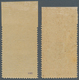 Vatikan: 1945, 3 L On 1,50 L Carmine/black And 5 L On 2,50 L Blue/black, Each Stamp With Imperforate - Unused Stamps