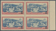 Vatikan: 1945, 6 L On 3,50 L Carmine/blue Express Stamp, Block Of 4 From Right Margin, Both Vertical - Unused Stamps