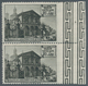 Vatikan: 1949, 16 L Olive Black "basilicas", Vertical Pair With Imperforated Right Margin. VF Mint N - Ungebraucht