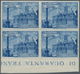 Vatikan: 1949, 40 L Blue "basilicas", IMPERFORATED Block Of 4 From Lower Sheet Margin With Margin Im - Unused Stamps