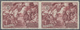 Vatikan: 1951, 25 L Red-brown "Council Of Chalcedon", Horizontal Pair With Vertically Imperforated C - Unused Stamps