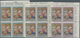 Vatikan: 1959, 25 L And 60 L "Radio Vatican", Each As Corner Block Of Four, All Stamps With Shifted - Unused Stamps