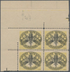 Vatikan - Portomarken: 1945, 5 C Black/yellow "coat Of Arms", Block Of 4 From Upper Left Sheet Corne - Portomarken