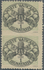 Vatikan - Portomarken: 1945, 1 L Black/dull Green "coat Of Arms", Vertical Pair With Horizontally Im - Portomarken