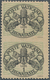 Vatikan - Portomarken: 1945, 1 L Black/dull Green "coat Of Arms", Vertical Pair With Horizontally Im - Postage Due