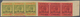 Zypern: 1923. KGV 10sh "Specimen" And £1 "Specimen" Each In Horizontal Strips Of 3 Mounted On One UP - Autres & Non Classés