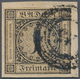 Baden - Marken Und Briefe: 1851. Freimarke 1 Kreuzer Schwarz Auf Sämischem Papier 1. Auflage, Breitr - Sonstige & Ohne Zuordnung
