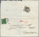 Baden - Marken Und Briefe: 1858, Zwei Belege Mit 3 Kr. Auf Grün Und Zustellgebühr 1 Kr. Auf Weiß, Da - Other & Unclassified