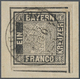 Bayern - Marken Und Briefe: 1849, 1 Kr. Schwarz, Allseits Breit- Bis überrandige Rechte Obere BOGENE - Other & Unclassified