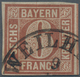 Bayern - Marken Und Briefe: 1849, Freimarke Ziffern 6 Kr. Lebhaftbraunorange Von Platte 1, Entwertet - Other & Unclassified