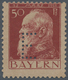 Bayern - Dienstmarken: 1912, Luitpold 50 Pfg. Dunkelbraunrot In Type I Mit "E"-Lochung, Farbfrisch U - Other & Unclassified