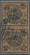 Braunschweig - Marken Und Briefe: 1853, 1/4 Ggr Schwarz Auf Hellbraun Im Senkr. Paar Zentral Gestemp - Braunschweig