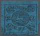 Braunschweig - Marken Und Briefe: 1864, 2 Sgr. Schwarz/dklblau, Allseits Voller Durchstich, Farbfris - Brunswick