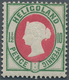 Helgoland - Marken Und Briefe: 1875, 10 Pf./1 ½ P, SELTENE FARBE Bläulichgrün/rötlichkarmin Ungebrau - Heligoland