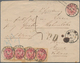 Preußen - Ganzsachen: 1865, 1 Silbergroschen Rot, B-Format, Mit 4 X 1 Silbergroschen Rot (stockig) A - Autres & Non Classés
