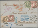Thurn & Taxis - Marken Und Briefe: 1862, 22 Kreuzer Frankatur, Bestehend Aus 1Kr. Grün, Zwei Exempla - Autres & Non Classés