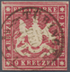 Württemberg - Marken Und Briefe: 1857, Freimarke Wappen 9 Kr. Dunkellilarot, Farbtiefes Exemplar Vol - Sonstige & Ohne Zuordnung