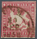 Württemberg - Marken Und Briefe: 1857, Wappen 9 Kr. Mit Seidenfaden In Seltener B-Farbe Dunkelkarmin - Sonstige & Ohne Zuordnung