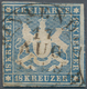 Württemberg - Marken Und Briefe: 1857, Wappen 18 Kr. Hellblau Mit Seidenfaden, Ausgabetypisch Knapp- - Sonstige & Ohne Zuordnung