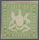 Württemberg - Marken Und Briefe: 1859, Wappen 6 Kr. Hellgrün Ohne Seidenfaden Extrem Selten In UNGEB - Other & Unclassified